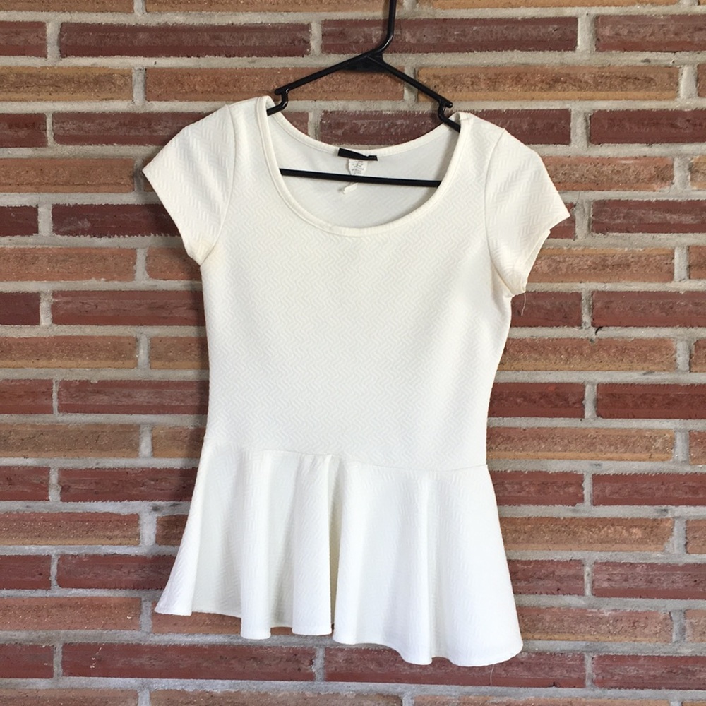 White peplum shirt
